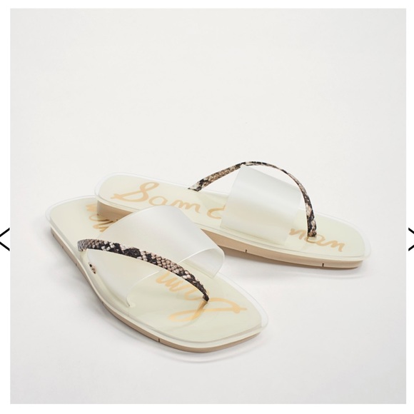 NWT ❤️ Gorgeous Sam Edelman Python & PVC Slides - Picture 4 of 12